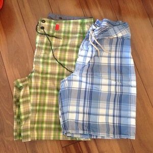 North Face & Ralph Lauren 2 pair Board Shorts