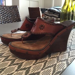 Jack Rogers wedge sandals - NEVER WORN