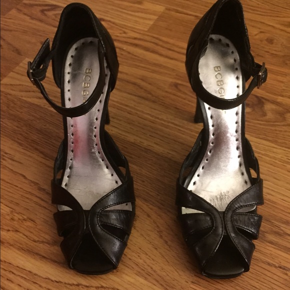 Black strap shoe