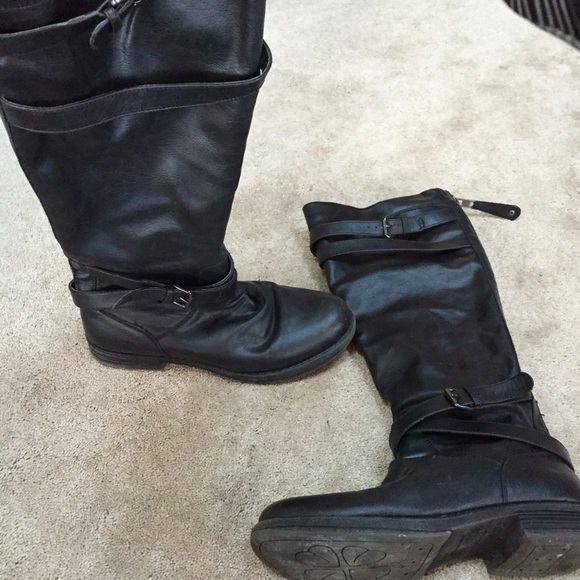 Madden Girl black leather boots
