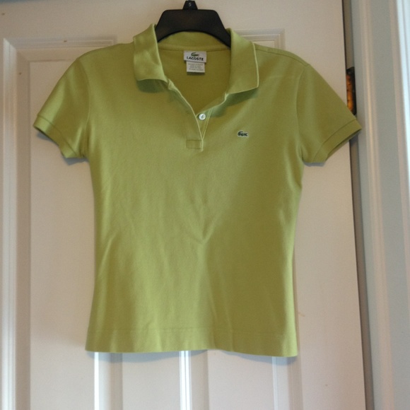 Adorable Lacoste polo lime green
