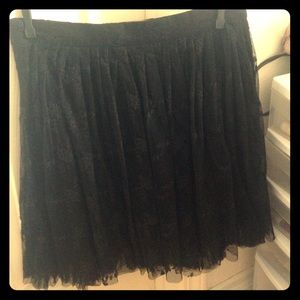 Black lace skirt