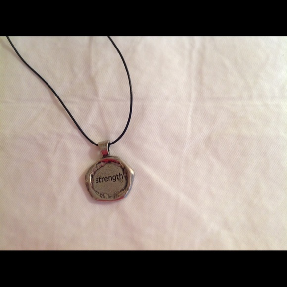 Strength silver tone Necklace