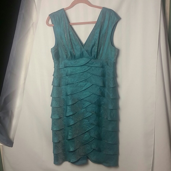 Turquoise layered dress
