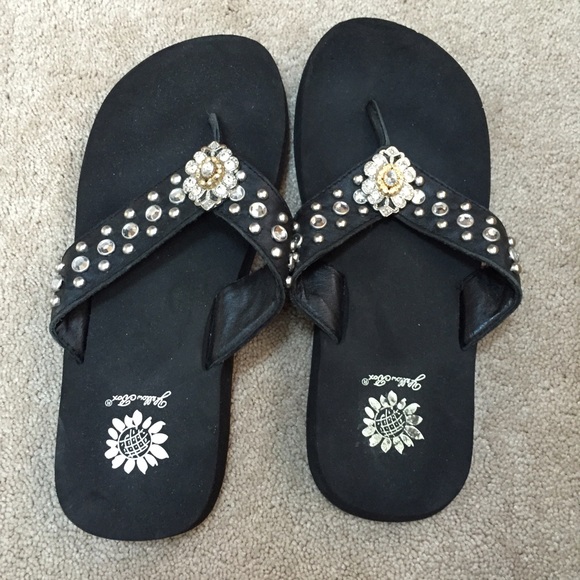 Yellow Box flip flops