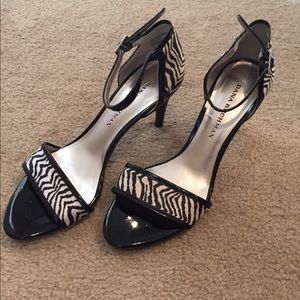 Zebra print heels