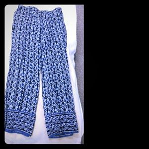 *SOLD* Blue print palazzo pants