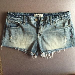SOLD🚫 PINK Victoria Secret denim light wash short