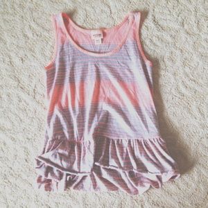 Pink and Grey Striped Top