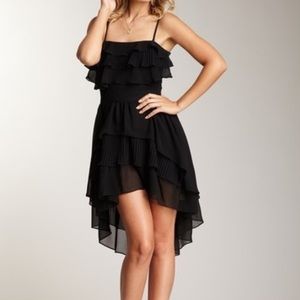 Romeo & Juliet Couture Black Ruffle Hi-Lo dress