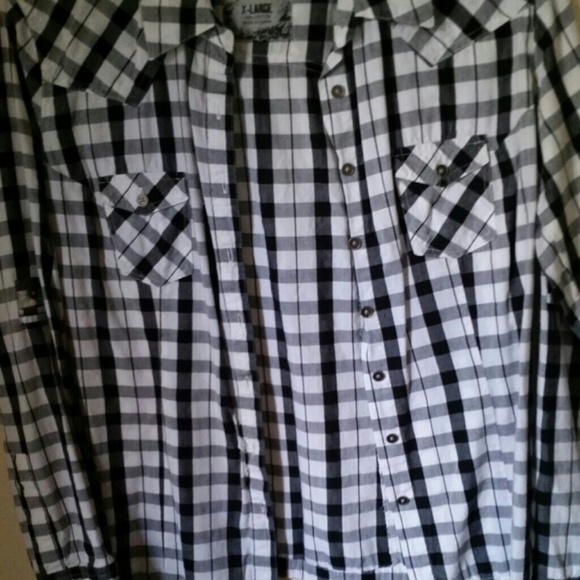 Black and white plaid shirt