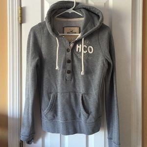 Grey with logo hoodie