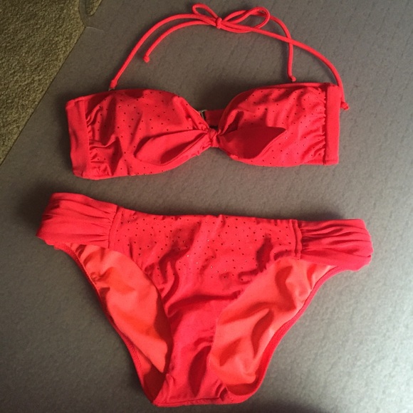 Victoria Secret red sparkly bikini