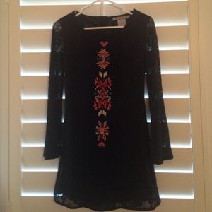 Black Aztec print dress