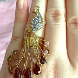 Gold Peacock ring
