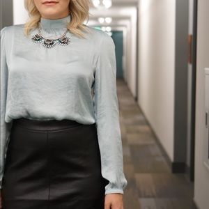 Seafoam green blouse