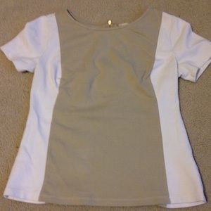 Tan and white BR ponte shirt