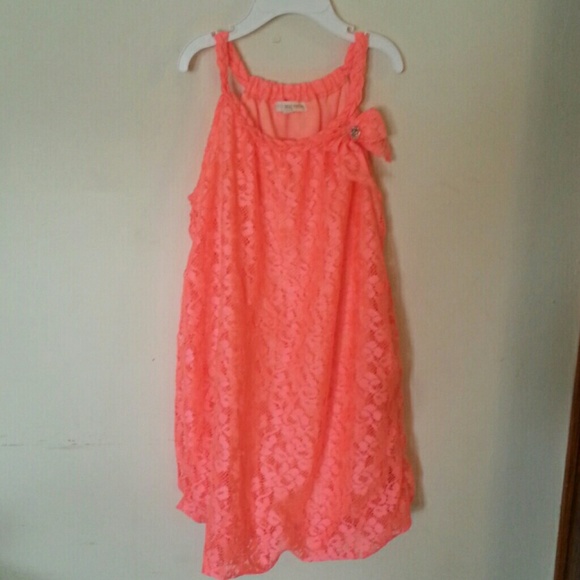 Neon girls laced top