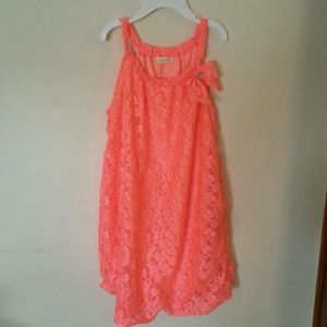 Neon girls laced top