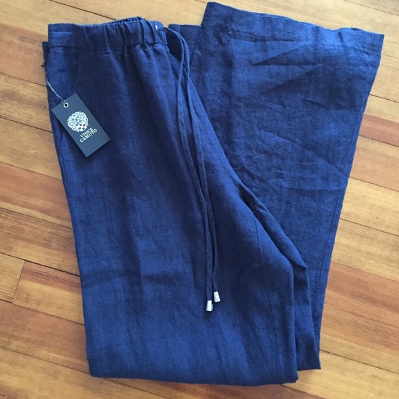 Vince Camuto denim and linen pants
