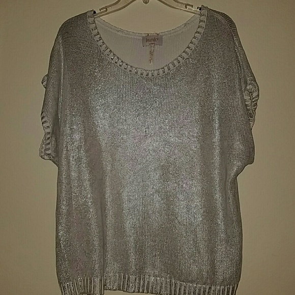 Silver Laundry Sweater Top