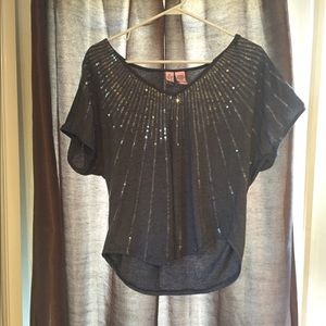 Sequined Grey/Blue Top