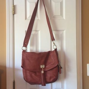 Rust color messenger bag