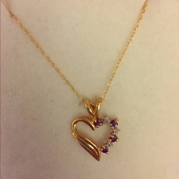 14k sapphire/diamond necklace