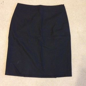 Black BR lightweight wool suiting skirt