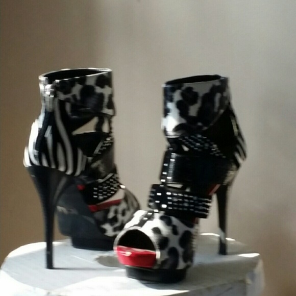 High heeled booties.