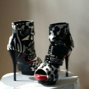 High heeled booties.