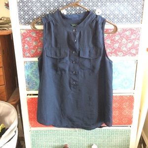 j crew navy button up