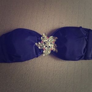 PINK Victoria Secret navy blue bikini top