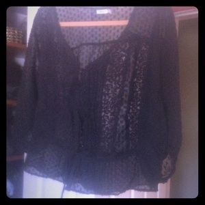 Kimchi blue see through button down shirt