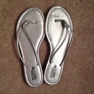 Silver Flip flops ..💕