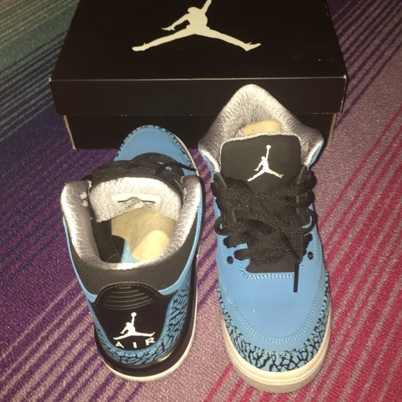 Air Jordan 3 Retro (GS) 4Y Powder Blue - Picture 1 of 4