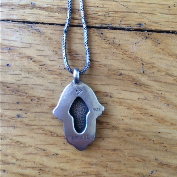 Hamsa sterling silver necklace! 925 - Picture 2 of 3
