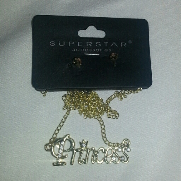 Princess necklace with earrings
