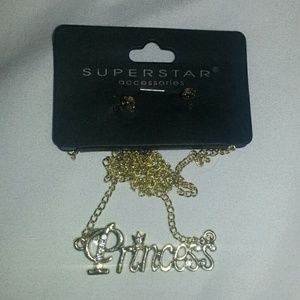 Princess necklace with earrings