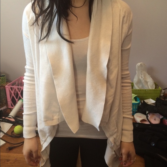 White cardigan