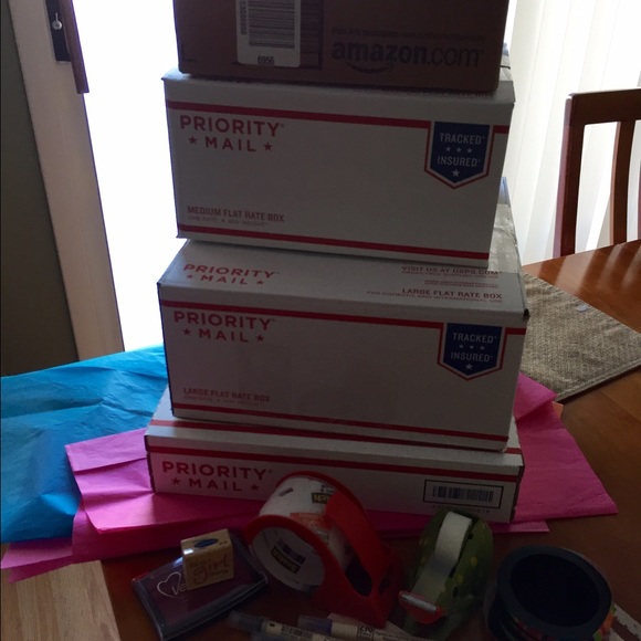 All boxed up for the post office on Monday morn!