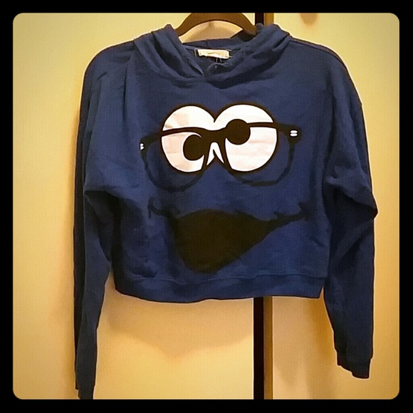 Cookie monster crop sweater