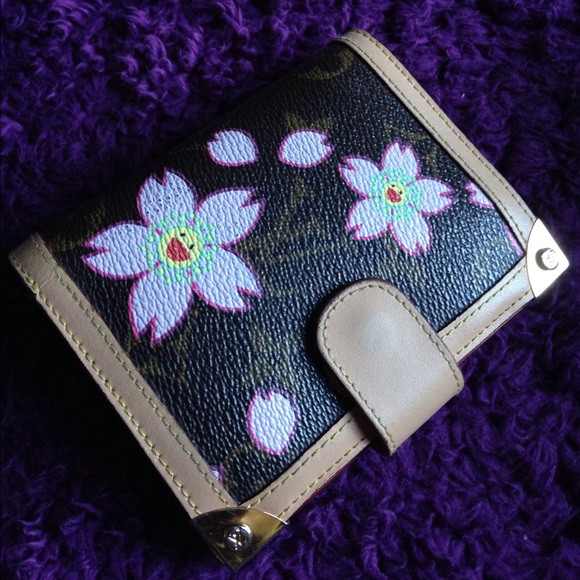 Monogram and Cherry Blossom Wallet