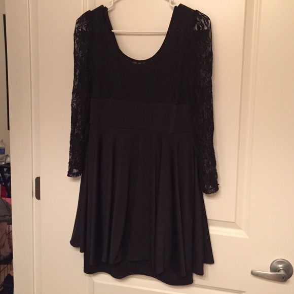 Lace Black Peplum Dress