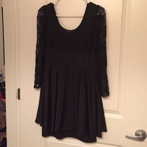 Lace Black Peplum Dress