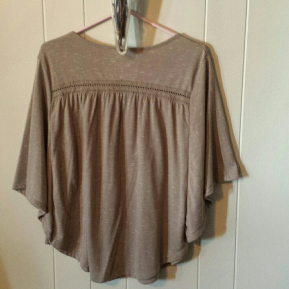 Back and side shot of poncho top