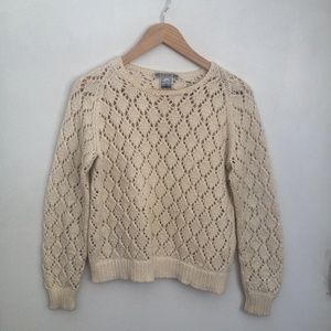 open-weave fishermans sweater.