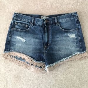 Free People Denim Shorts Gently worn