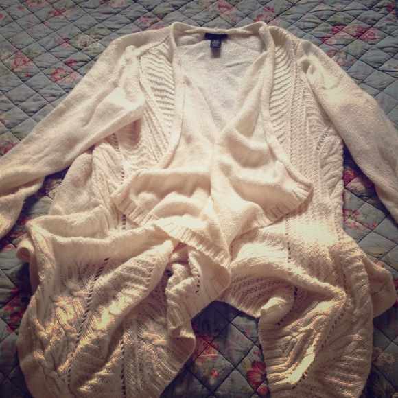 Soft, woolly shawl cardigan