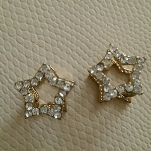 3D Star cz earrings